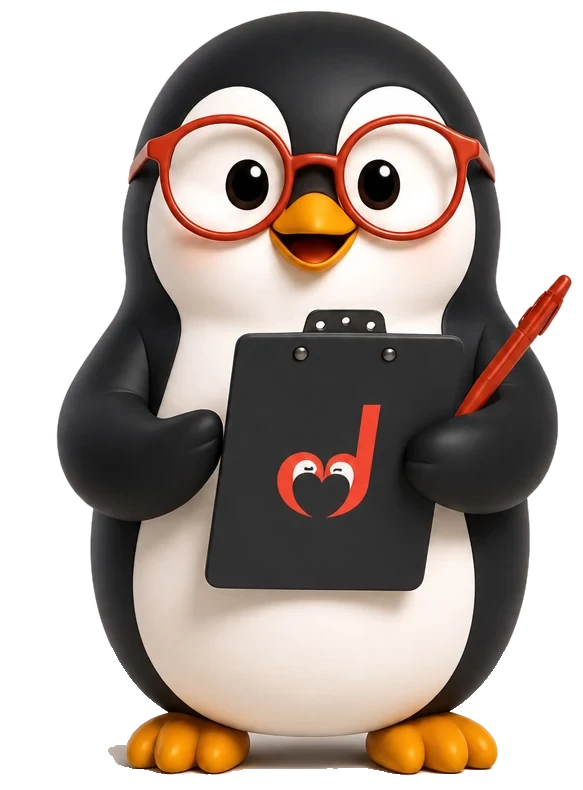 Panolu organizatör penguen maskotu